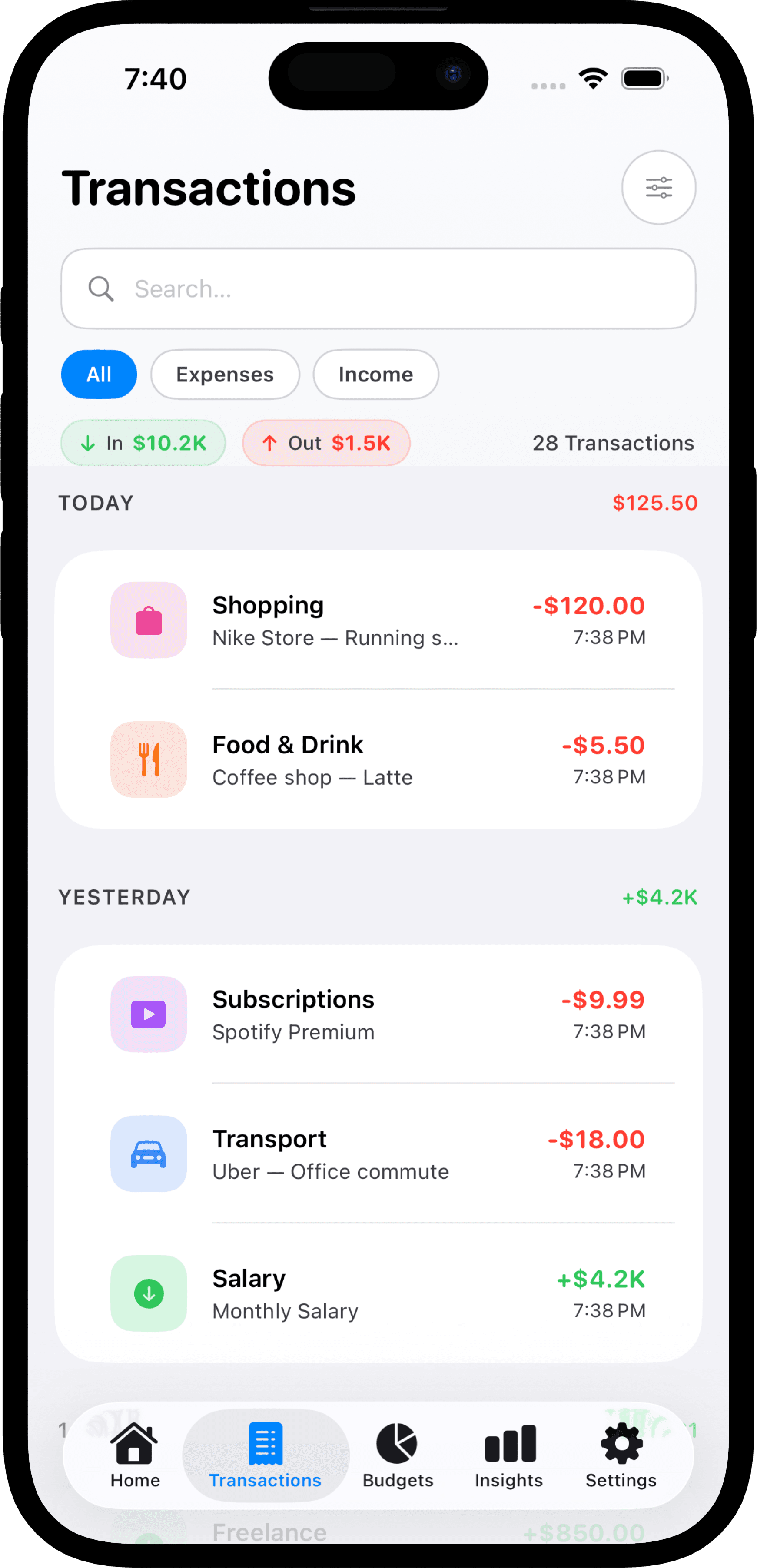 Transaction tracking